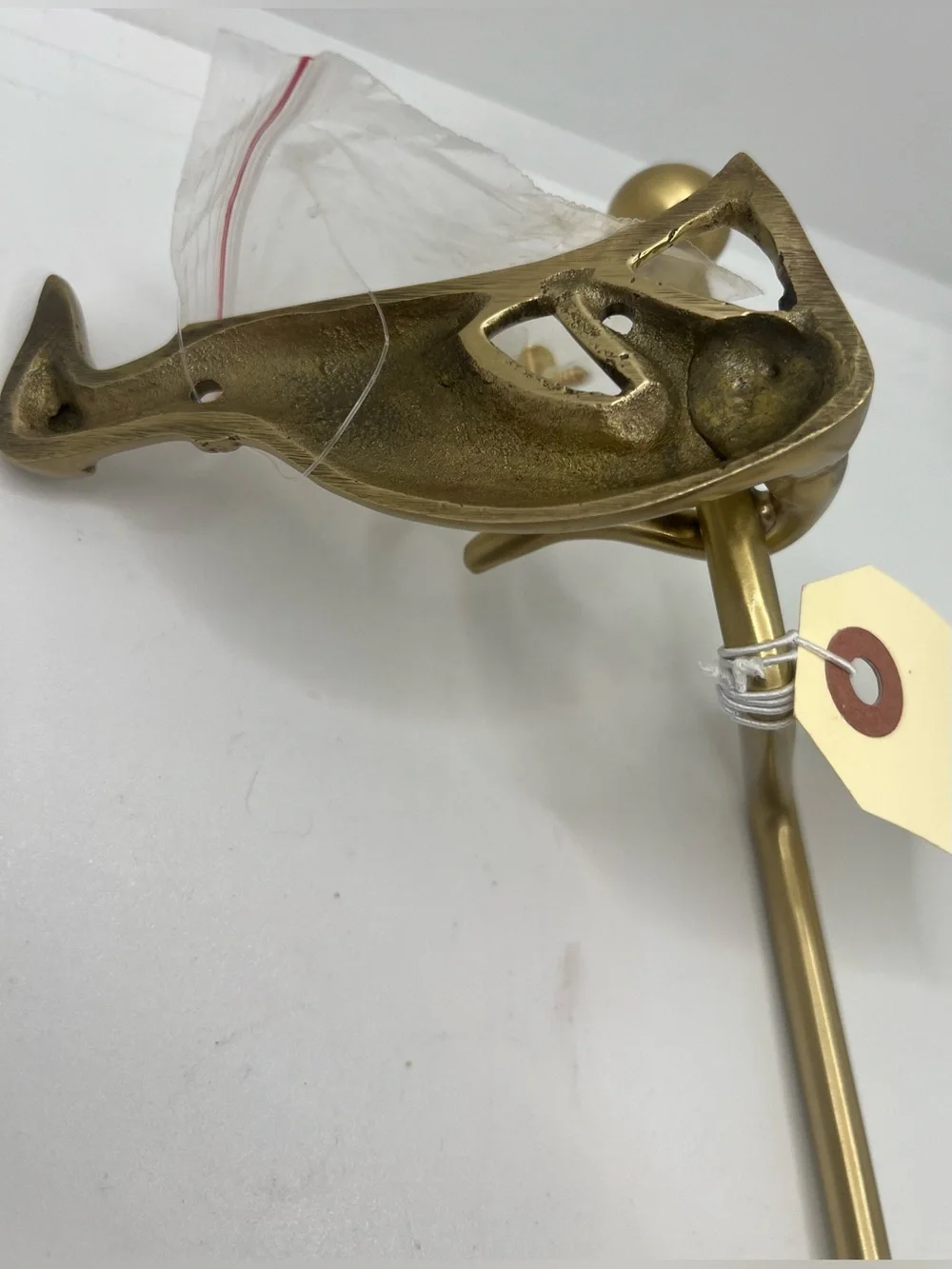 Anthropologie Caine Dog Toilet Paper Holder, Brushed Brass